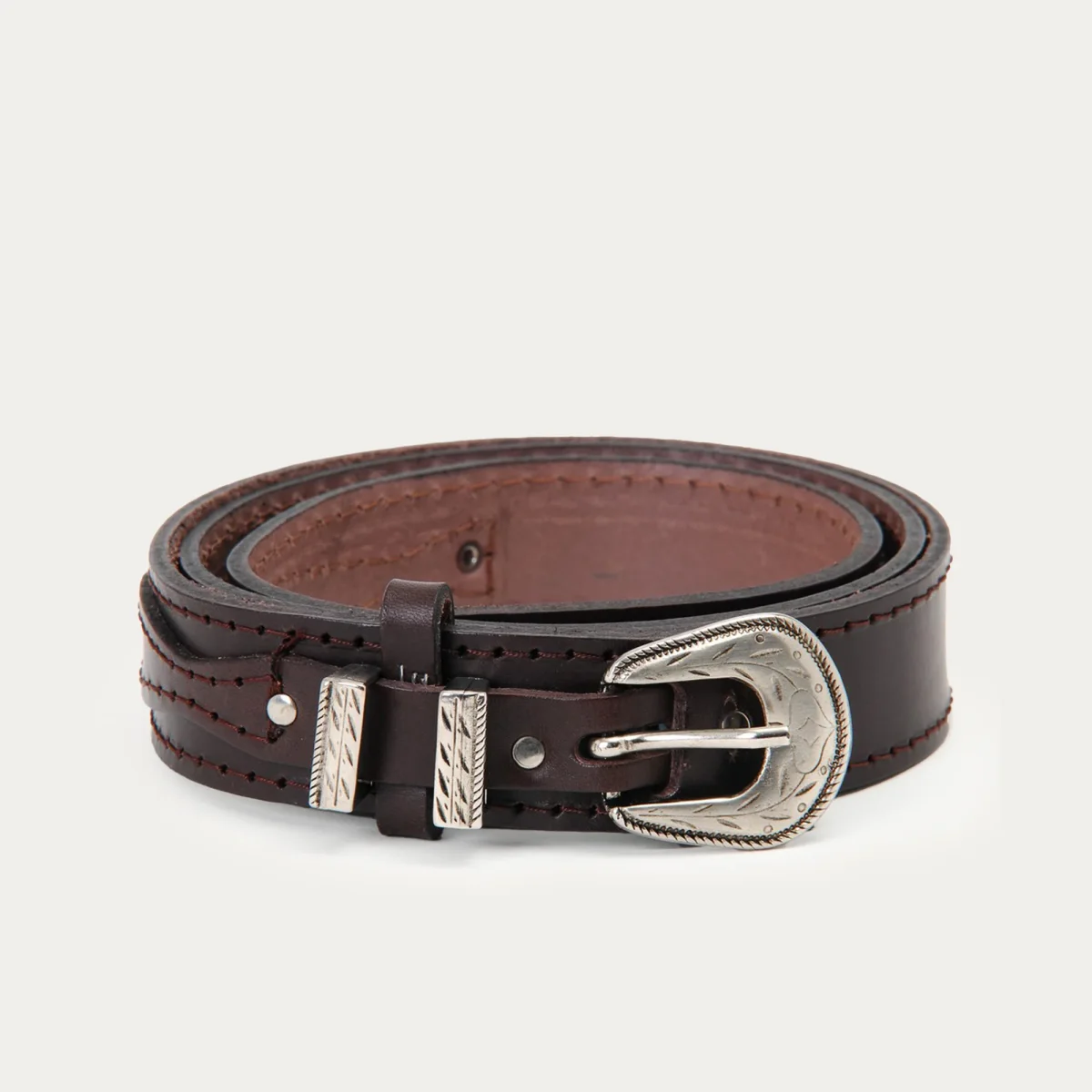 Ceinture boucle cuir style western marron - E-shop mondial – Produits durables, modernes et accessibles partout