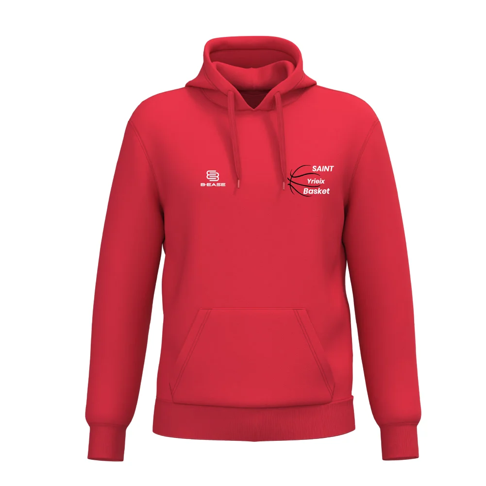 Sweat à capuche Saint Yrieix Basket – Origine – Rouge marques - Matériel sport pas cher – Meilleur rapport qualité-prix
