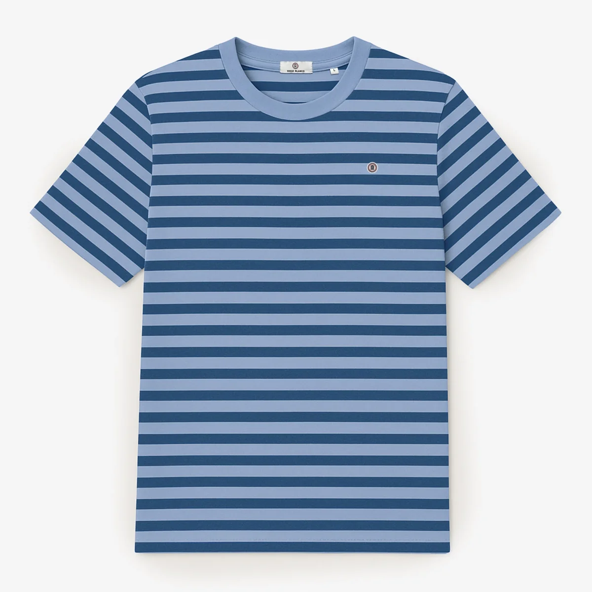 T-shirt manches courtes en coton à rayures bleu dragée - lyocell E-shop mondial – Produits durables, modernes et accessibles partout