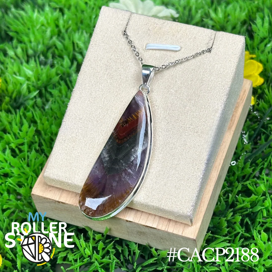 Pendentif Cacoxénite #CACP2188 - Saldi Straordinari – Offerte Speciali Disponibili Adesso Galet en Cacoxénite - Lesmineraux.fr