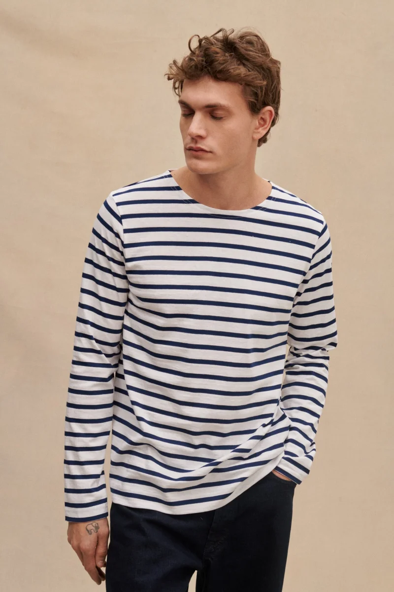Marinière bleu marine pour Coton homme - Vins Rouges Harmonieux pour Chaque Occasion