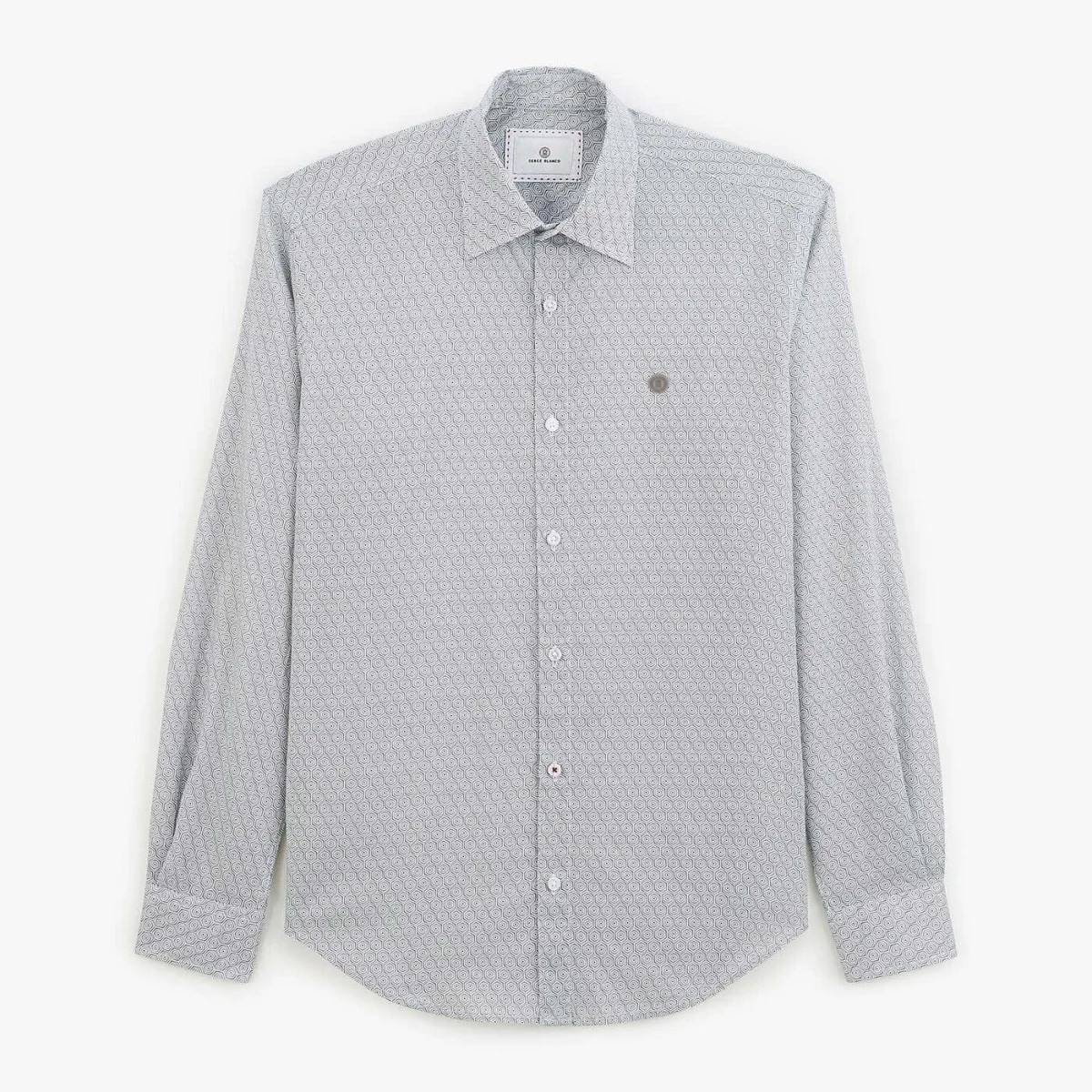 Chemise imprimée indigo blue - E-shop mondial – Produits durables, modernes et accessibles partout Chemise en coton