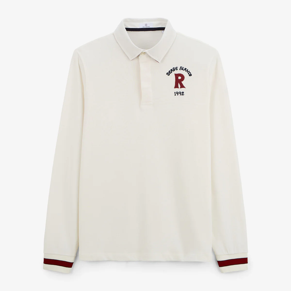 Maillot de rugby manches longues en coton blanc ivoire Lior - E-shop mondial – Produits durables, modernes et maille accessibles partout