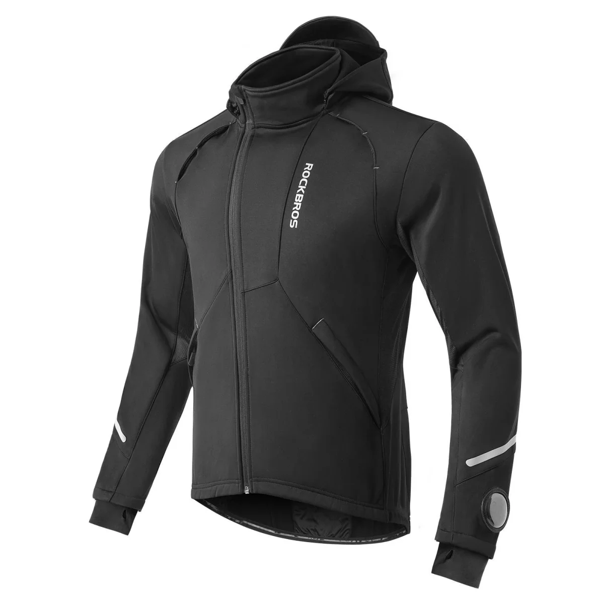 Veste de cyclisme d'hiver coupe-vent – ??avec commande tactile Bordeaux TPU, ROCKBROS - Accessoires Outdoor pour Plus de Liberté de Mouvement