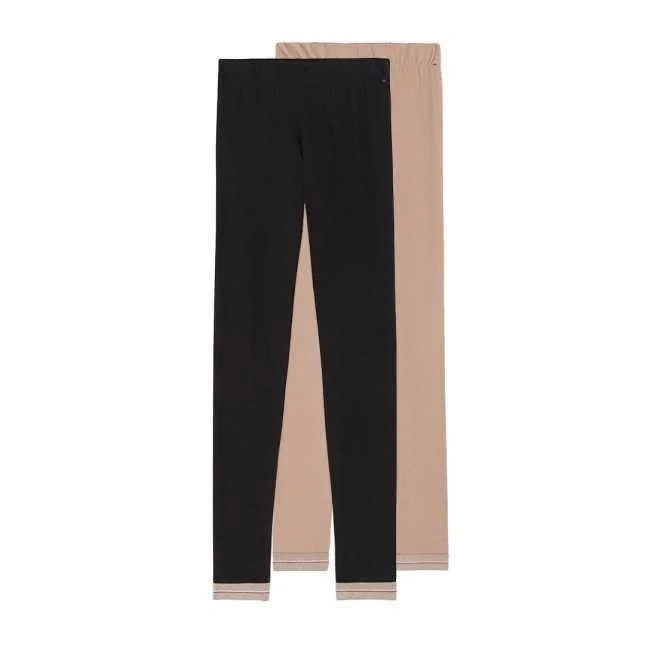 Lot De 2 Legging Coton Bio – Noir Et Seigle - Vins Rouges Harmonieux pour femmes Chaque Occasion