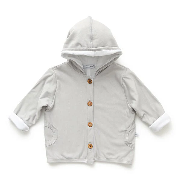 Bamboom Cardigan capuche bébé Gris Ivoire E-shop mondial Produits durables modernes accessibles