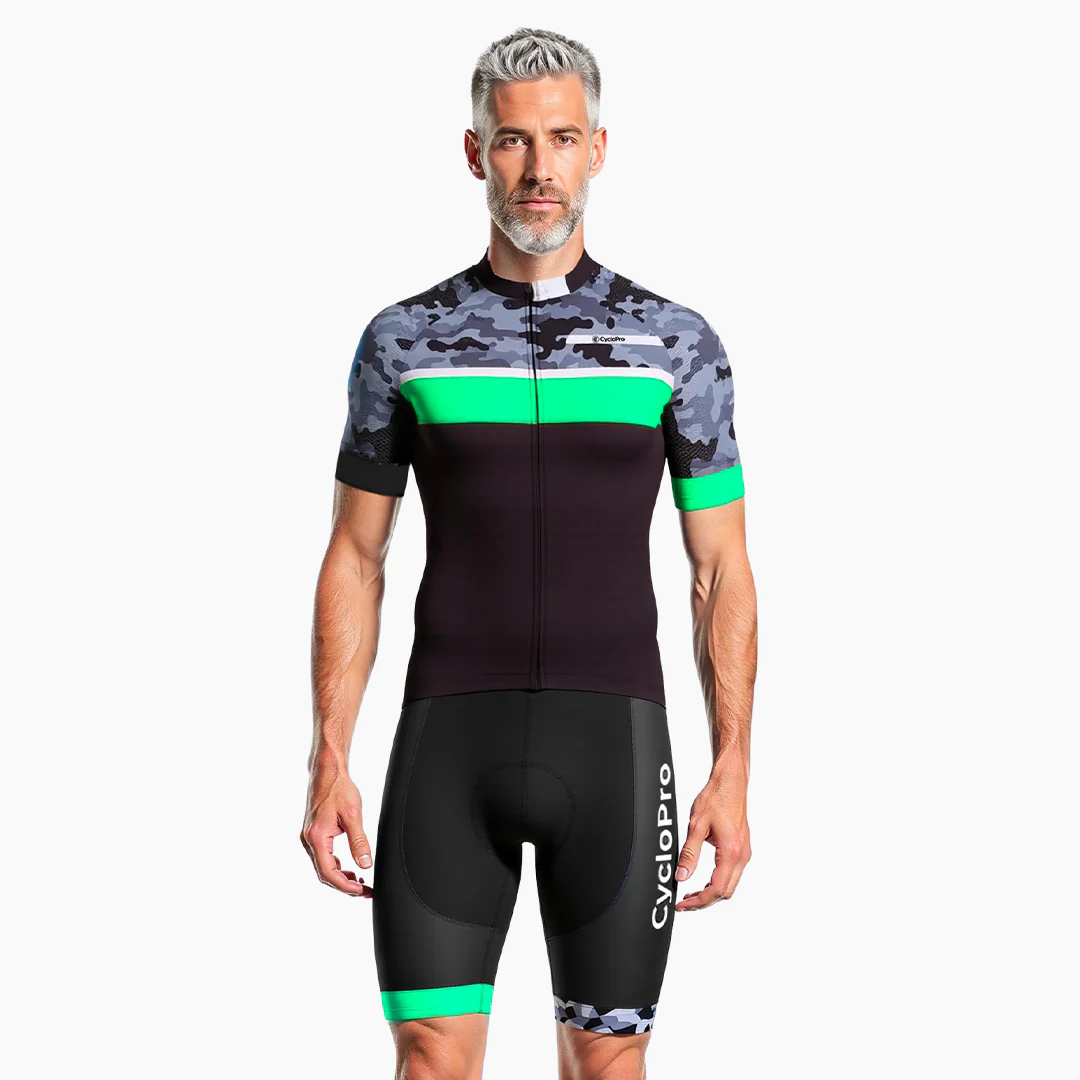 Tenue de Cycliste Route Turquoise - CamoRide - Tout pour Créer des Expériences Mémorables en Extérieur Ensemble cuissard vélo et maillot cyclisme équipe pro UAE Team Emirates –  XRG 2026 Aero Mesh Black