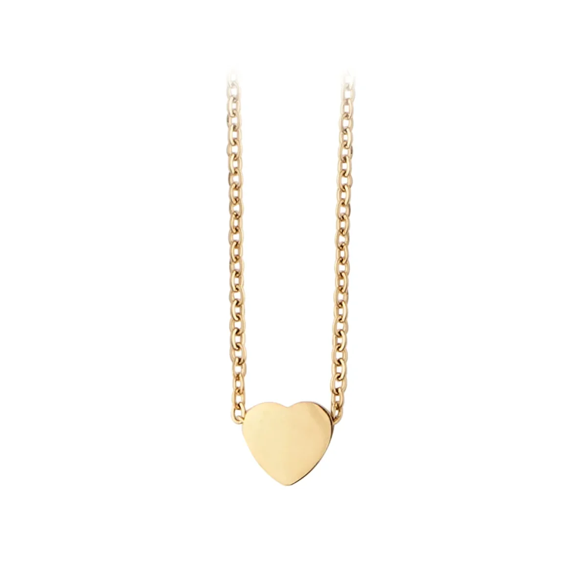 Collier inoxydable doré forme cœur pièces E-shop mondial Produits durables modernes accessibles