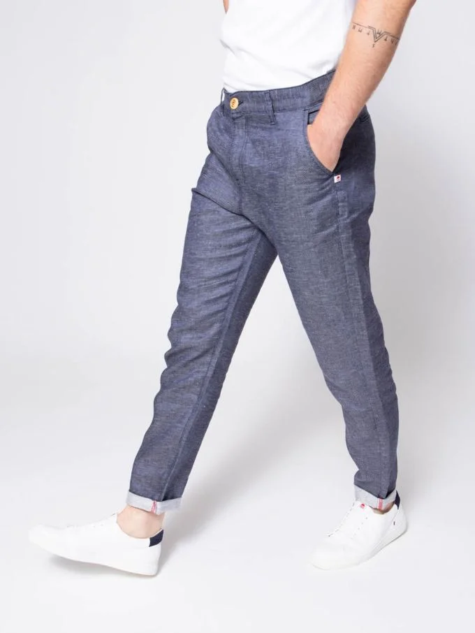 CHINO LIN CAROTTE 168N denimoriginal bleu Homme - Vins Rouges Harmonieux pour Chaque Occasion - lin chino homme vin occasion