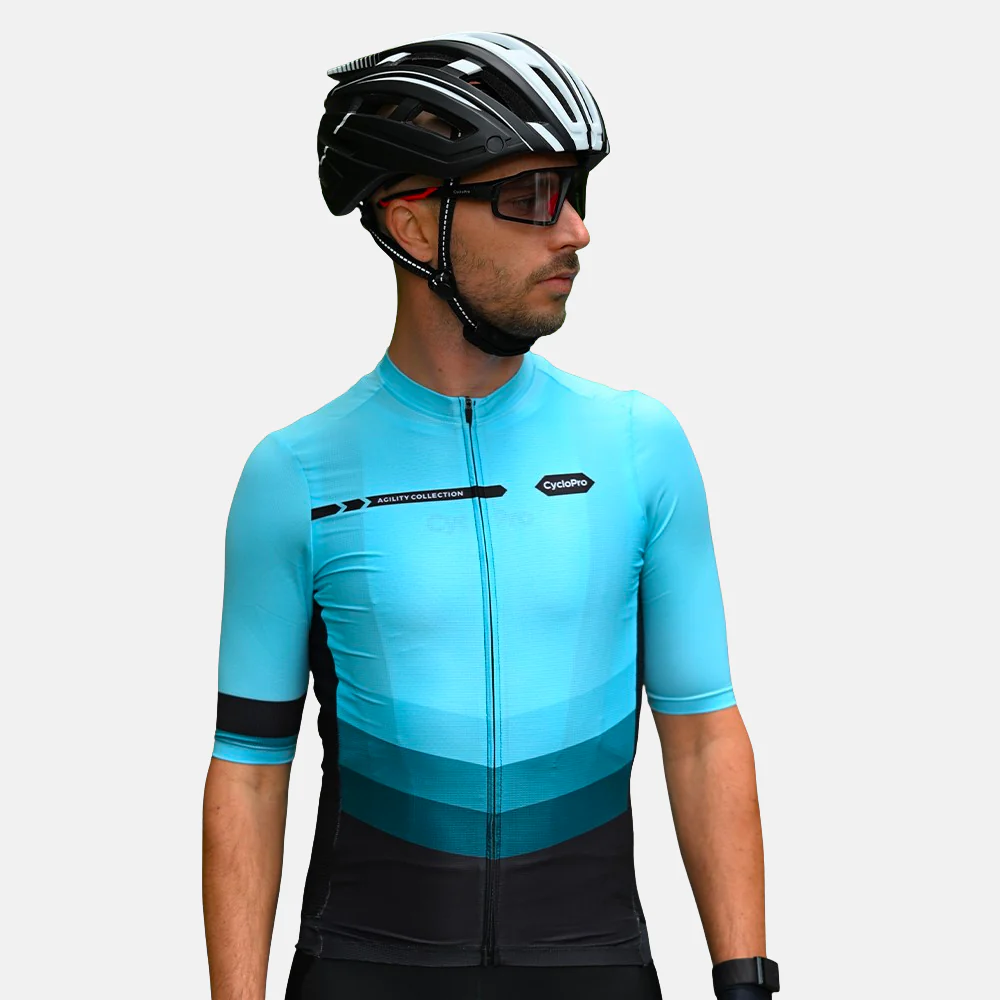 MAILLOT DE CYCLISME BLEU CIEL - AGILITY - Tout pour Créer des Expériences Mémorables en Extérieur - obstacles - agility expérience extérieur