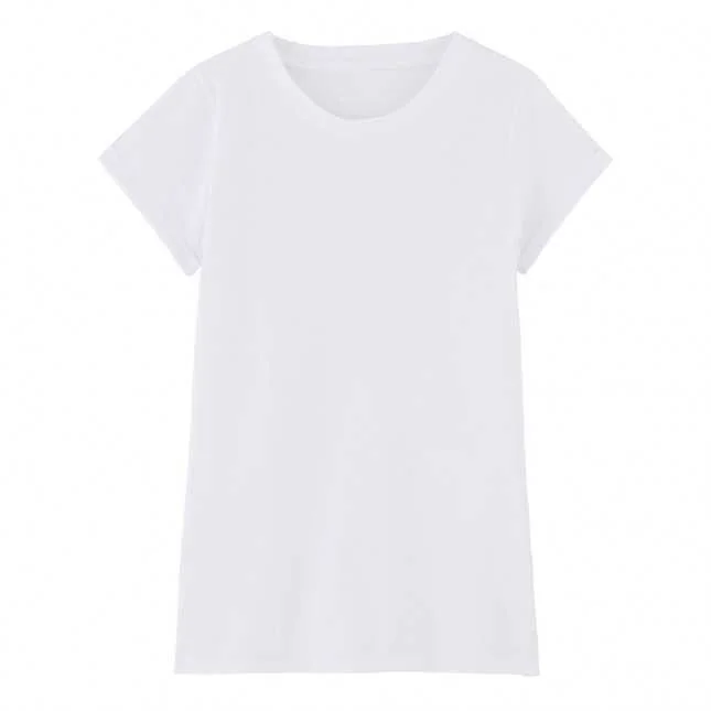 T-shirt Coton Bio Femme – Manches À Revers – Blanc - Vins Rouges Harmonieux pour Chaque Occasion - {'count': 1, 'name': 'suny'}
