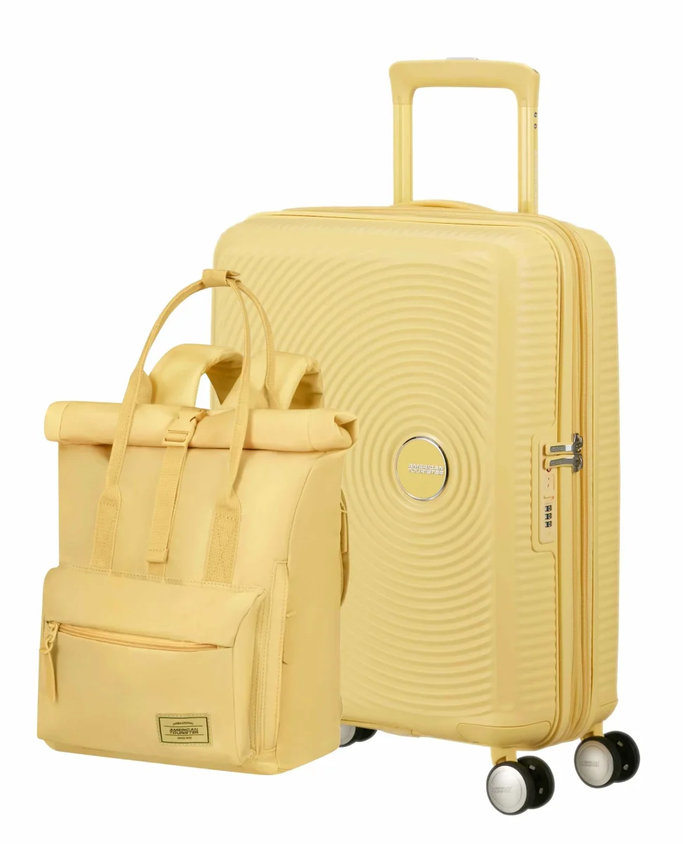 Pack Maleta Cabina SoundBox + Mochila Urban groove de American Tourister - Amarillo pastel - Des Produits Outdoor Pensés pour Vos Aventures au Quotidien Piste sensorielle Balance & Groove B.Toys | 4kidspoint
