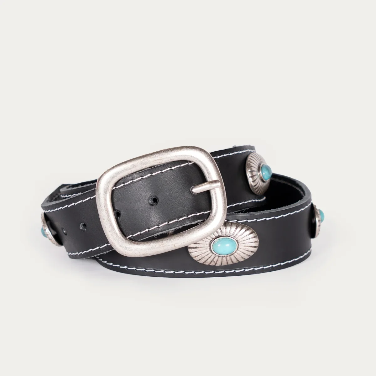 CEINTURE TURQUOISE Noir - E-shop mondial – Produits durables, modernes et accessibles partout Ceinture médiévale à anneau avec embossage Marteau de Thor noire – Elbenwald