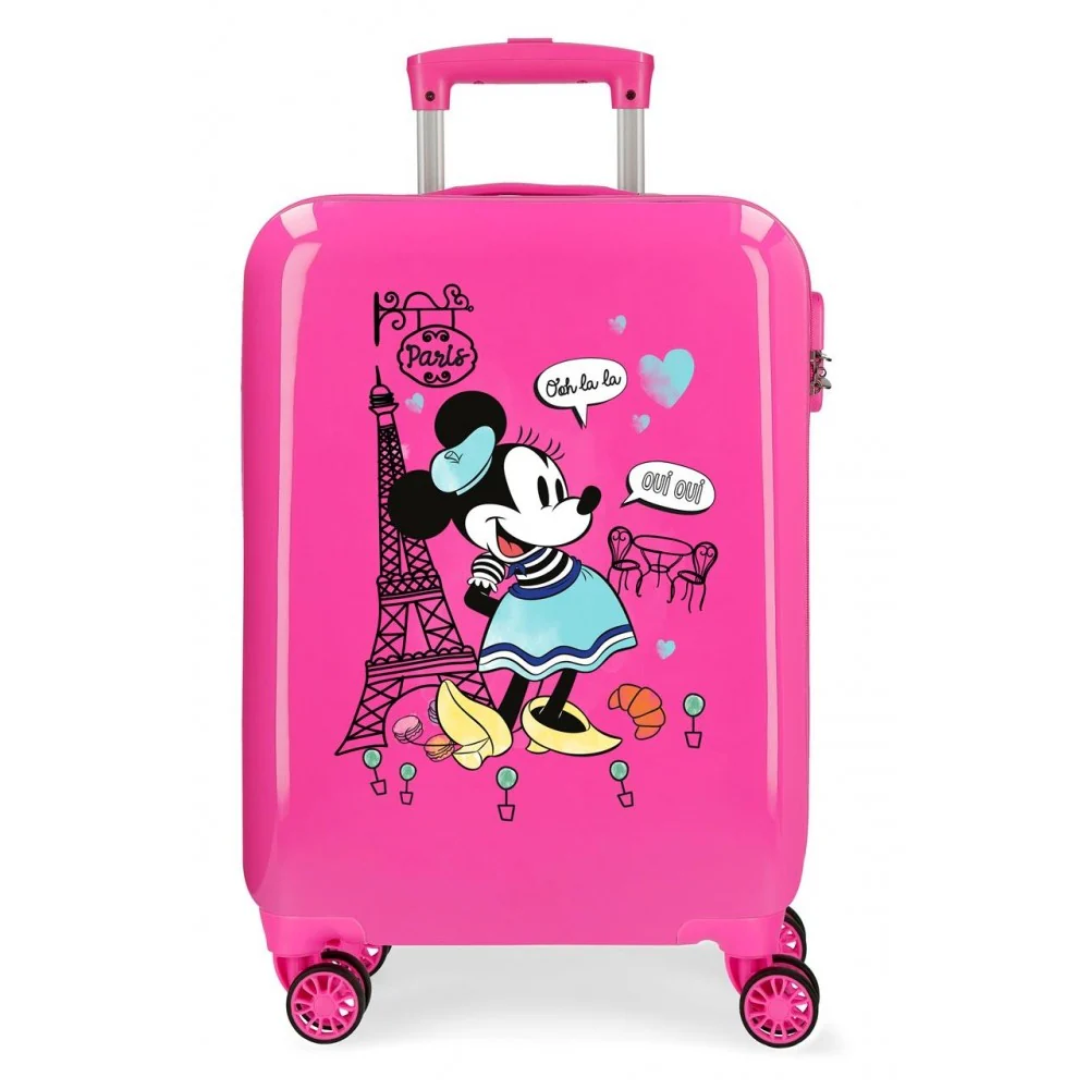Maleta de cabina Minnie Around the World Paris Fucsia - Des Produits Outdoor Pensés pour Vos Aventures au Quotidien - valise maleta cabina produit aventure
