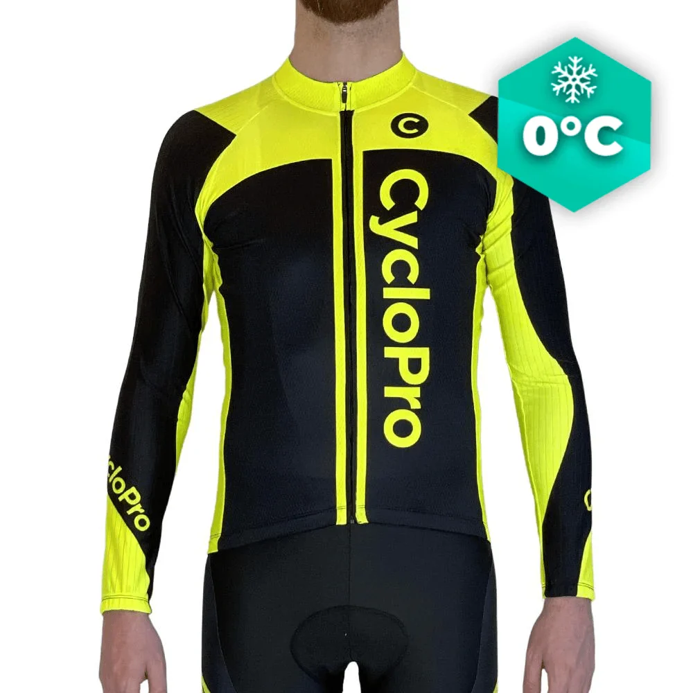 MAILLOT LONG DE CYCLISME JAUNE FLUO - HIVER - FLASH+ - Tout pour Créer des Expériences Mémorables en Extérieur - {'count': 3, 'name': 'vélo'}