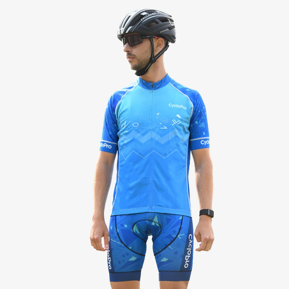 TENUE DE CYCLISME ÉTÉ HOMME BLEUE - WAVE+ - Tout pour Créer des Expériences Mémorables en Extérieur VÊTEMENTS
