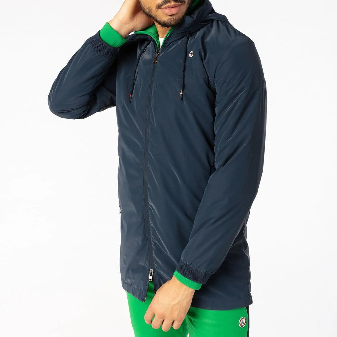 Veste longue coupe-vent PLAY bleu marine - E-shop mondial – Impérméable Produits durables, modernes et accessibles partout