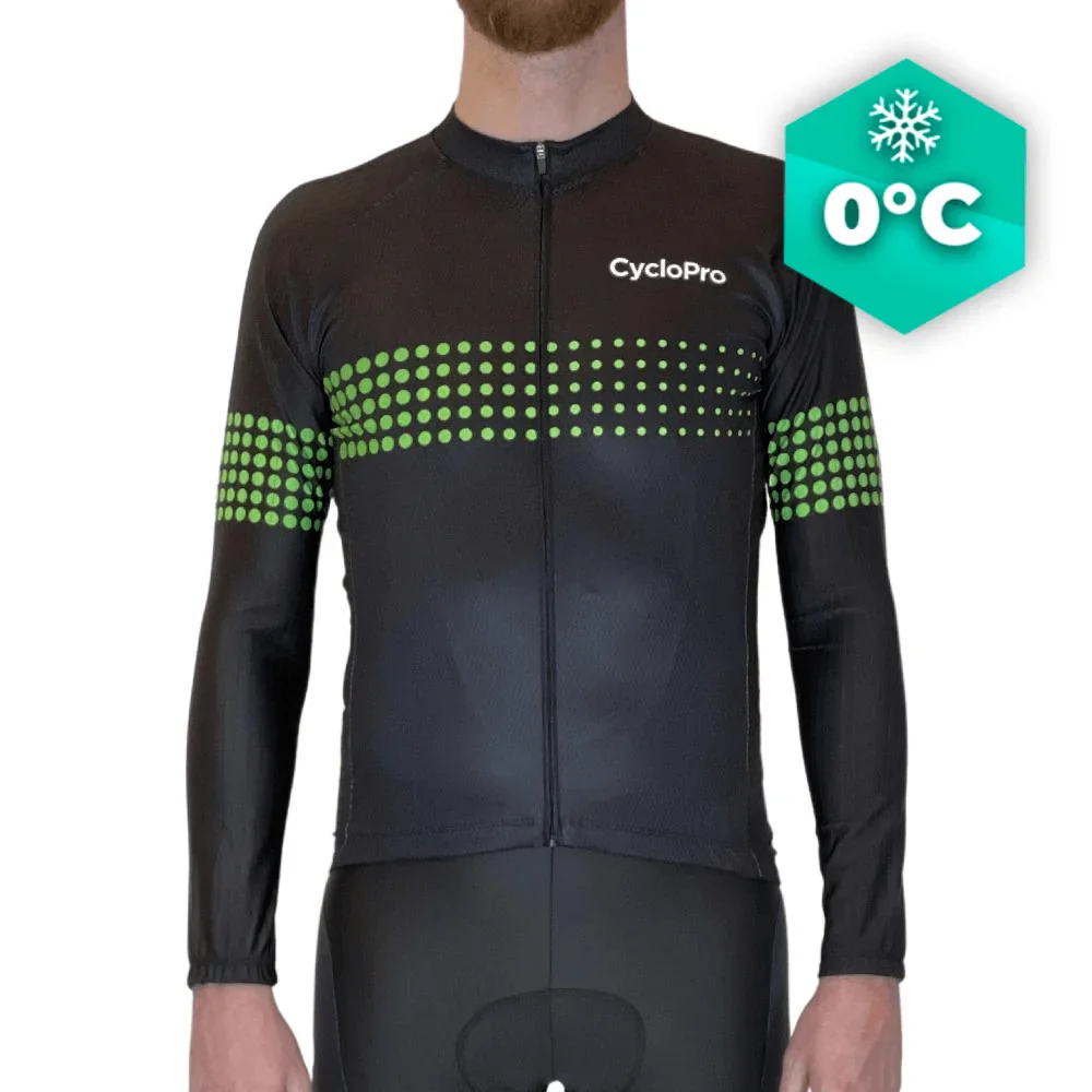 MAILLOT LONG CYCLISME VERT HIVER LIBERTY+ Expériences Mémorables Extérieur