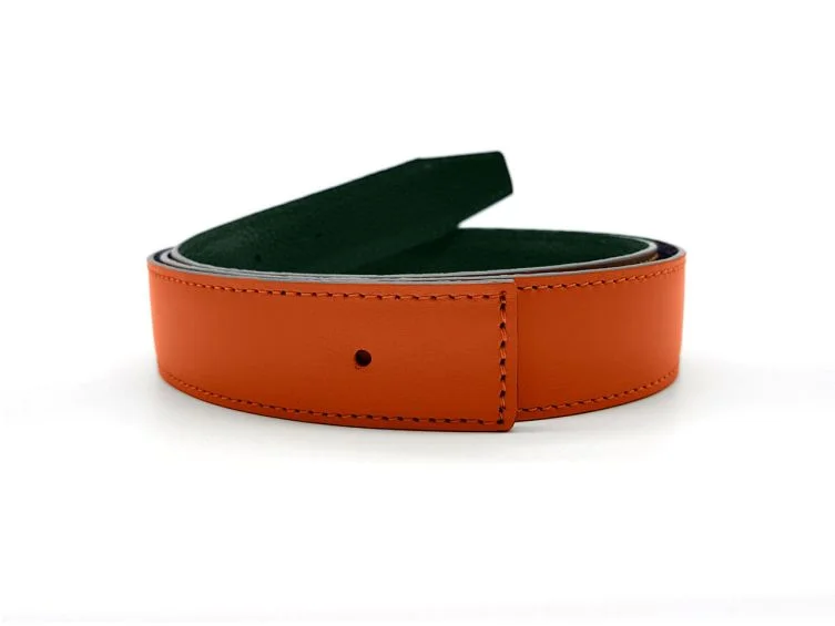 Hermes compatible bande cuir réversible mm orange lisse vert grainé Choisir Vins Rouges Harmonieux Occasion