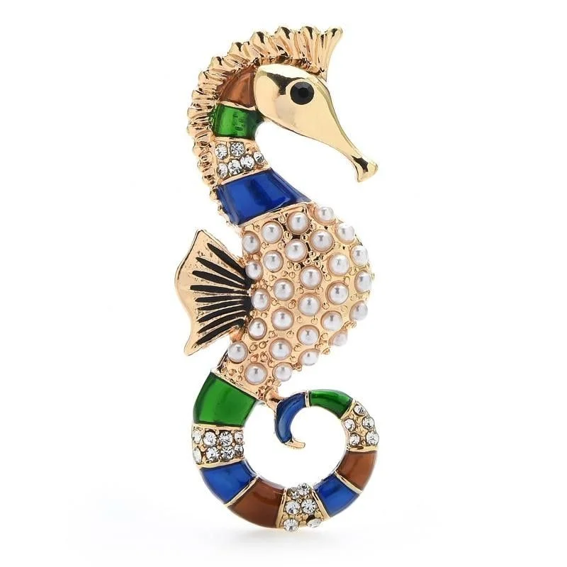 Broche Originale Hippocampe - Escarpins & bijoux Stilettos élégants pour femme – Nouvelle collection tendance