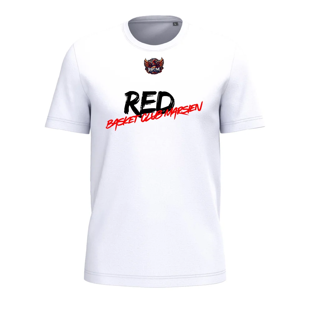 T-shirt RBCM – RED1 – Blanc - Matériel sport pas cher – Meilleur rapport qualité-prix - {'count': 1, 'name': 'Couleur'}