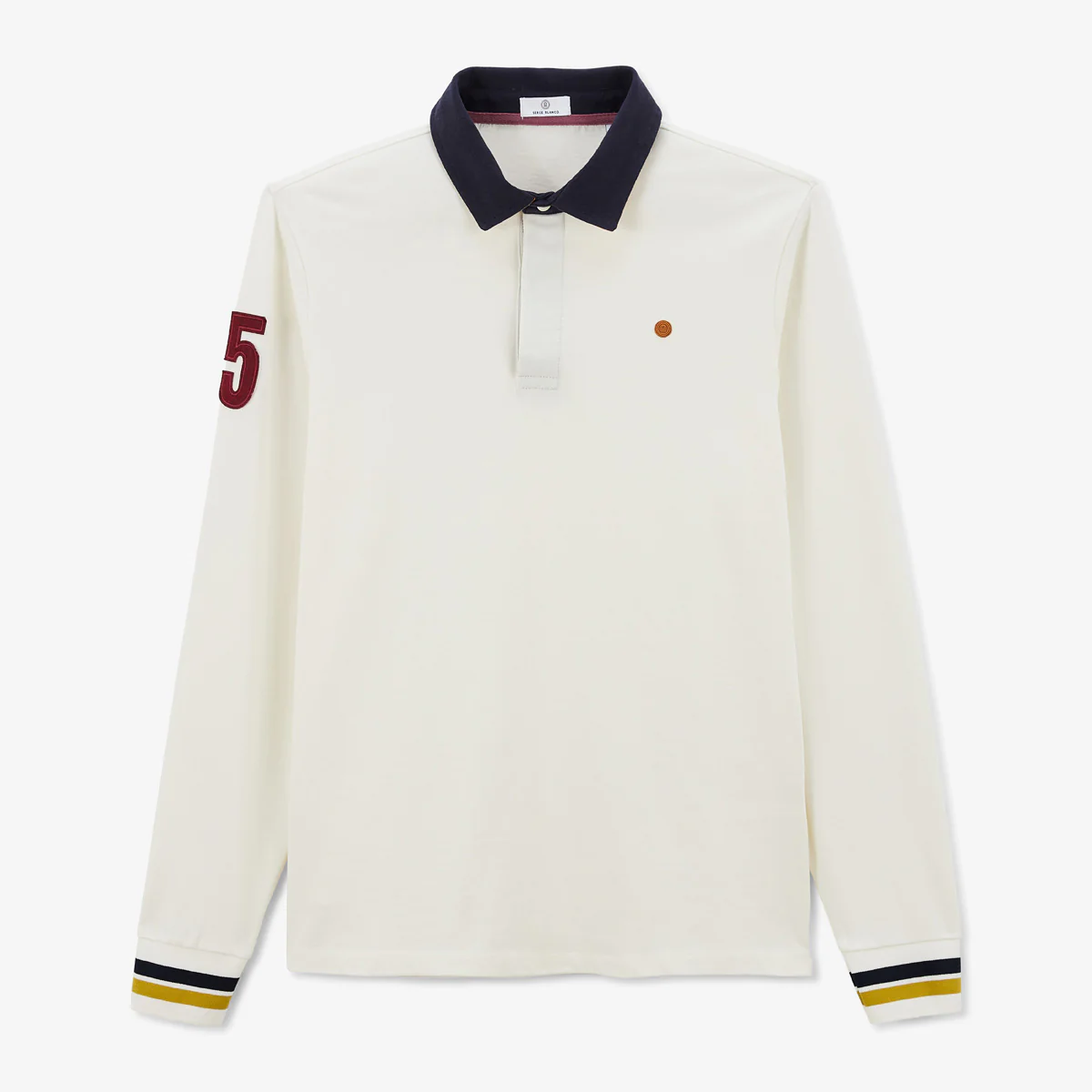 Maillot de rugby Haut manches longues blanc ivoire brodé 15 - E-shop mondial – Produits durables, modernes et accessibles partout
