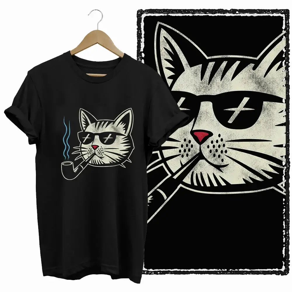 T-Shirt Coton Chat Maigret - Boutique Bébé en Ligne : Soins, Jouets et Articles Maison - Pêche