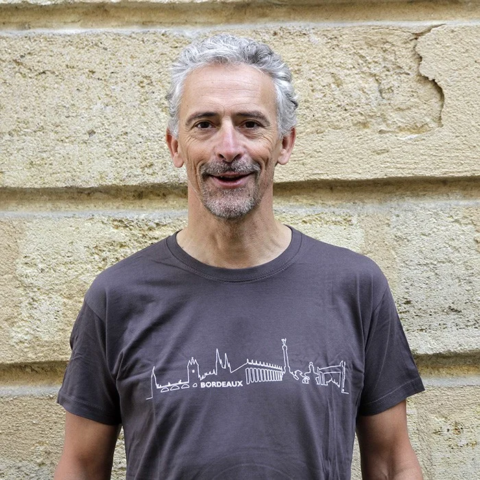 shirt gris marron homme BORDEAUX Skyline Édition Art Table Française Promotion