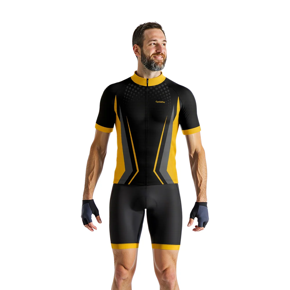 Tenue De Cyclisme Noire et Jaune Solidity - Tout pour Créer des Expériences Mémorables en Extérieur - vélo femme tenue cyclisme expérience extérieur