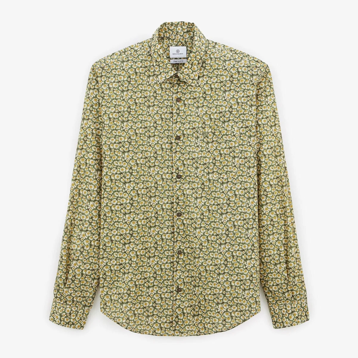 Chemise pâquerette vert olive à manches longues en coton - E-shop mondial – Produits durables, modernes et accessibles partout Chemise Oxford vert olive clair faite main : coton de luxe boutonné - Etsy  France