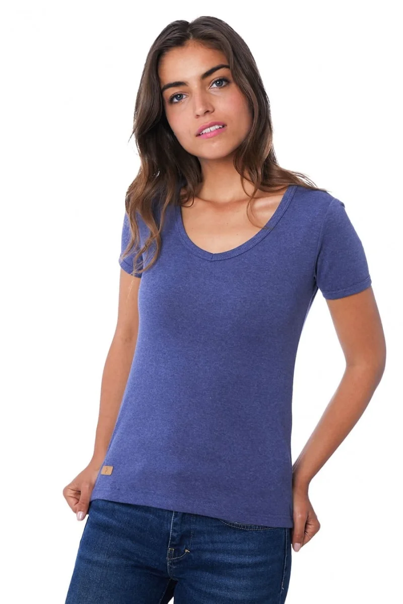 Le t-shirt fabriqué en France – Bleu Cm Chiné - Vins Rouges Harmonieux pour Chaque Occasion