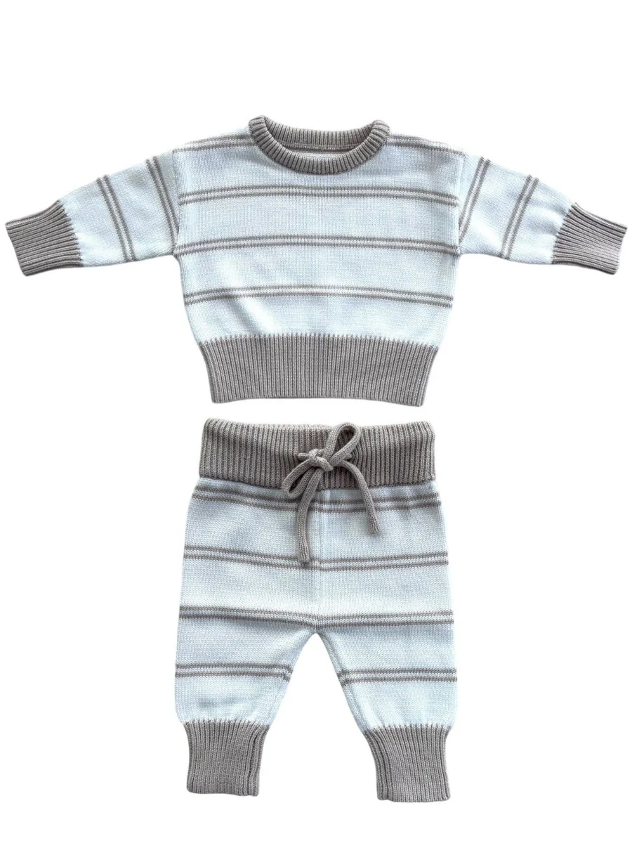 Yumi Baby Ensemble de vêtements tricotés à rayures sablonneuses - E-shop mondial – Produits durables, modernes et accessibles partout Vêtements à rayures homme | boohoo FR