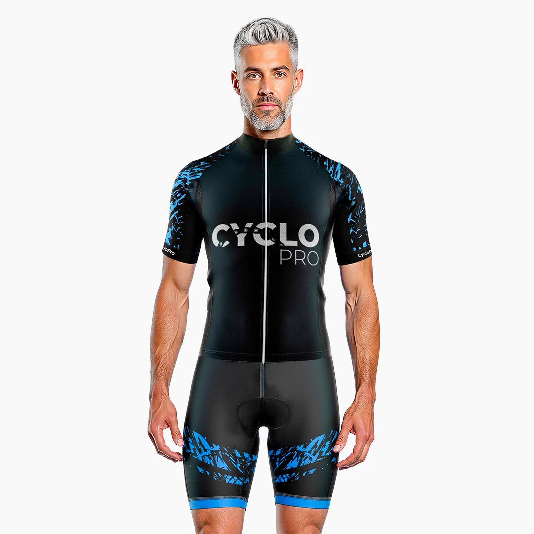 Tenue De Cyclisme été Homme UAE Bleue - CYCLOPRO+ - Tout pour Créer des Expériences Mémorables en Extérieur