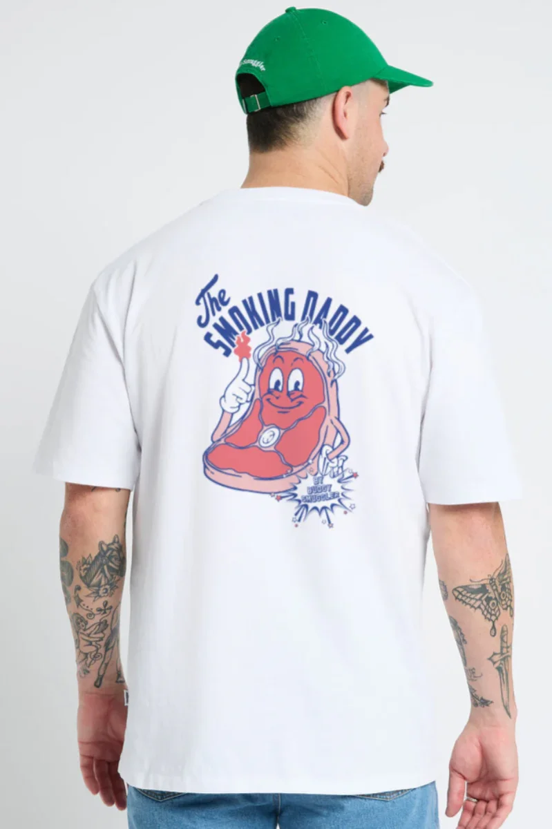 Teeshirt Blanc Smoking Daddy - E-shop mondial – Produits durables, modernes et accessibles partout - Lhmiza shop