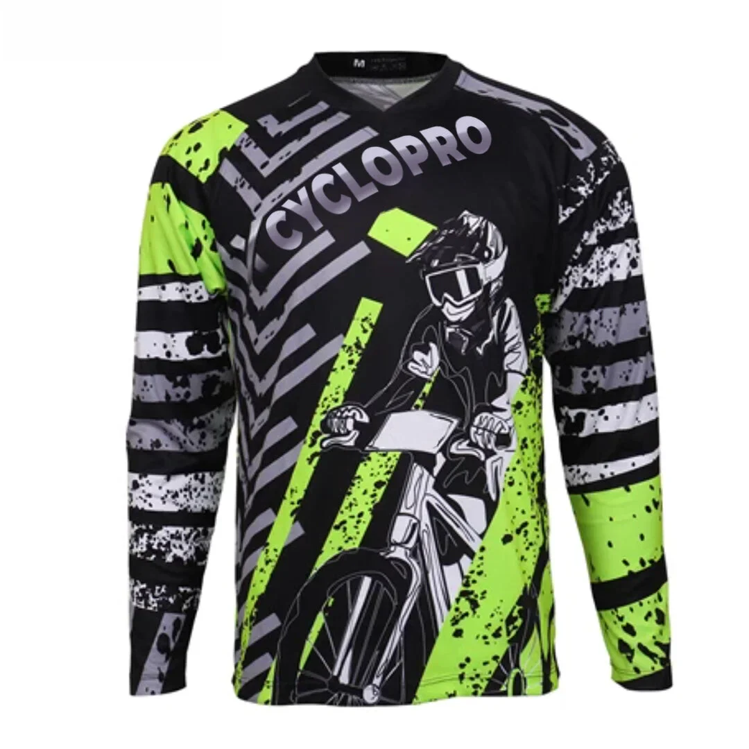 Maillot homme manche longue noir vert AgilityMax DESTOCKAGE Expériences Mémorables Extérieur