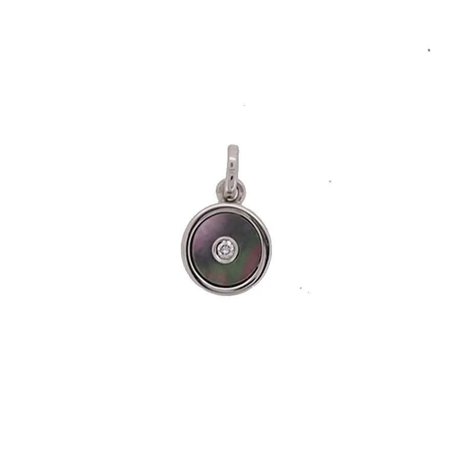 Pendentif blanc 18k nacre grise motif Saldi Straordinari Offerte Speciali Disponibili Adesso