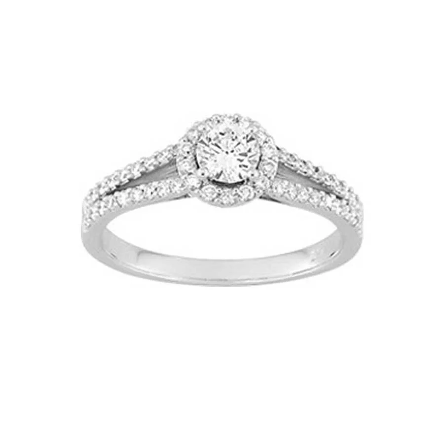 Solitaire diamants ER0452-WG (0.60 carat) or blanc 18k - Saldi Straordinari – Offerte Speciali Disponibili Adesso