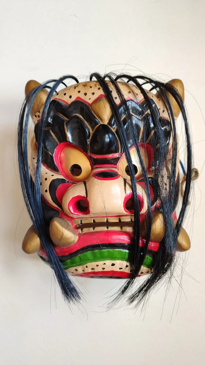 Masque théâtre Noh divinité Takeminataka sculpté Hiramatsu Ryugaku Accessoires Outdoor Liberté Mouvement