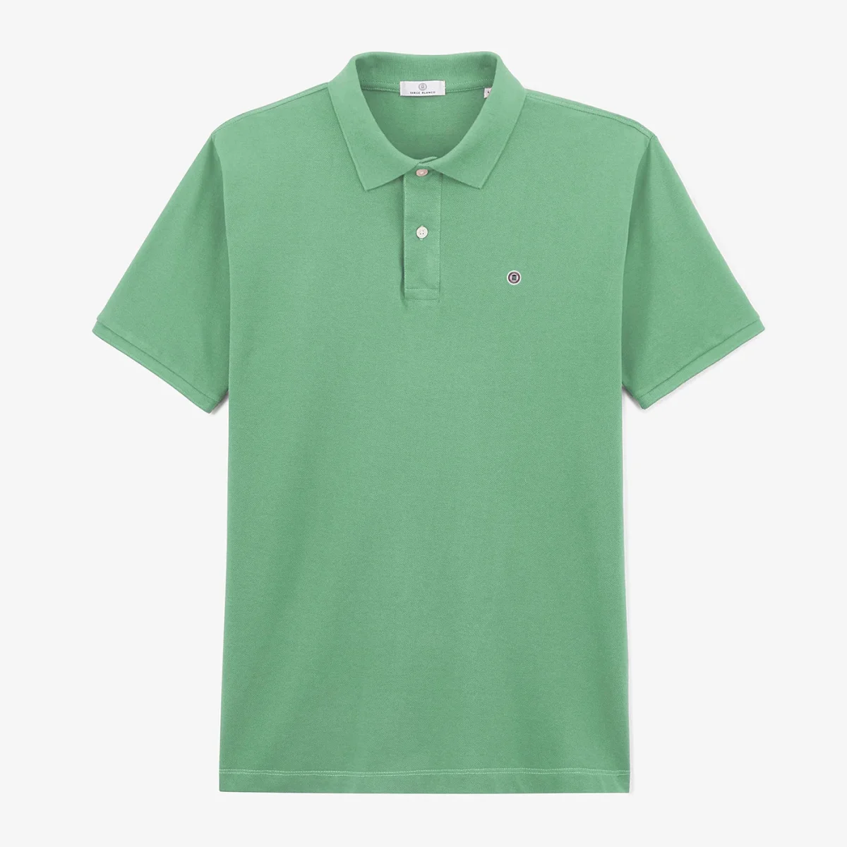 Polo manches courtes piqué Lucas vert amande - E-shop mondial – Produits durables, modernes et accessibles partout - polo homme polo manche amande e-shop produit