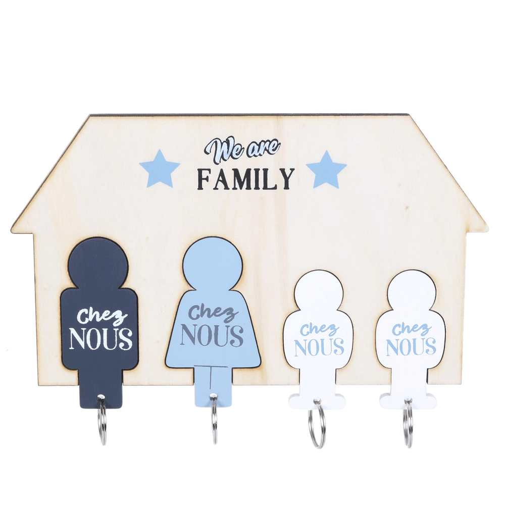 Porte-Clés mural Famille x4 Malusane - Éclairage de qualité avec frais de port offerts Porte-clés rectangulaire en cristal K5 avec LED multicolores (10 pcs)
