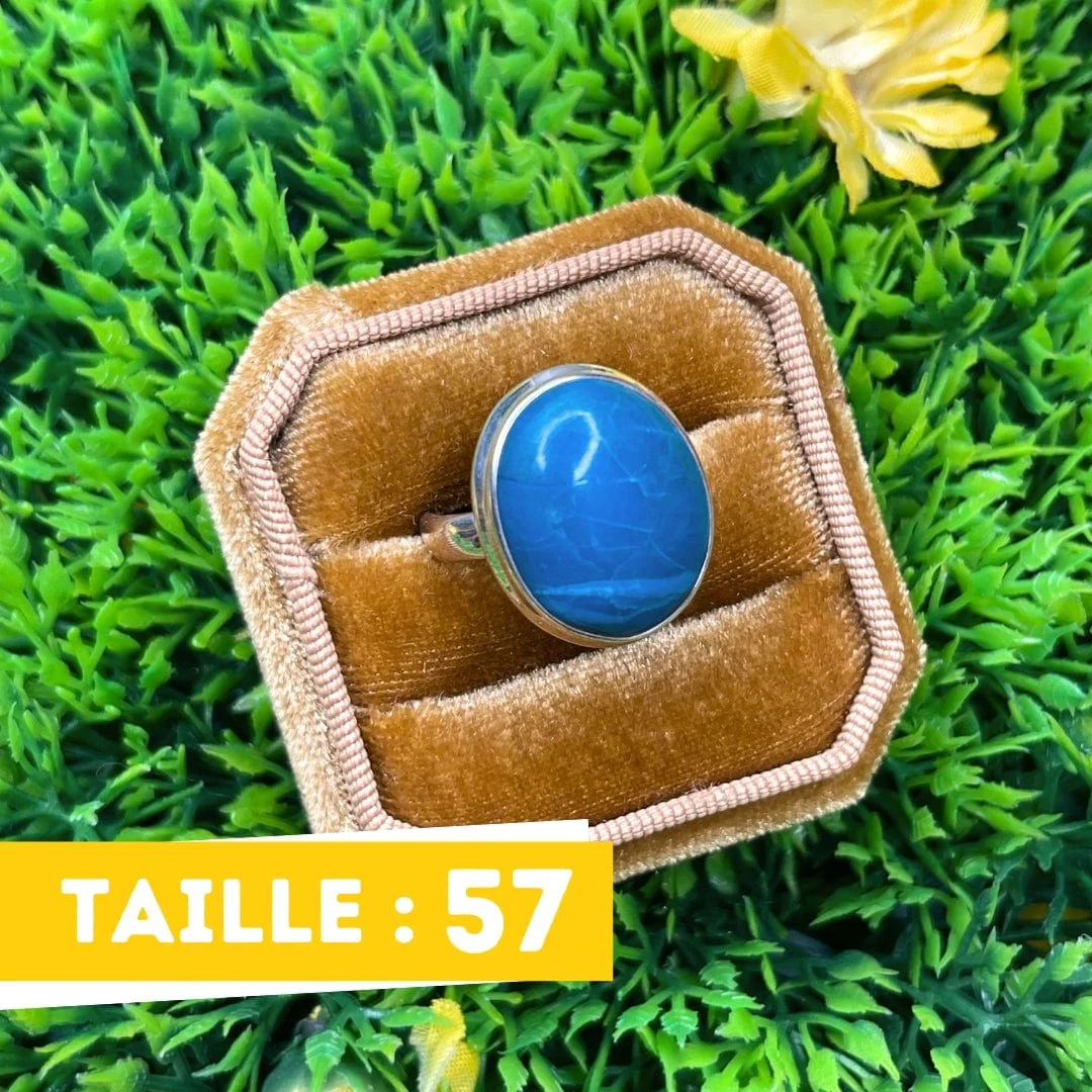 Bague Argent Chrysocolle #8 - Saldi Straordinari – Offerte Speciali Disponibili Adesso - bague argent