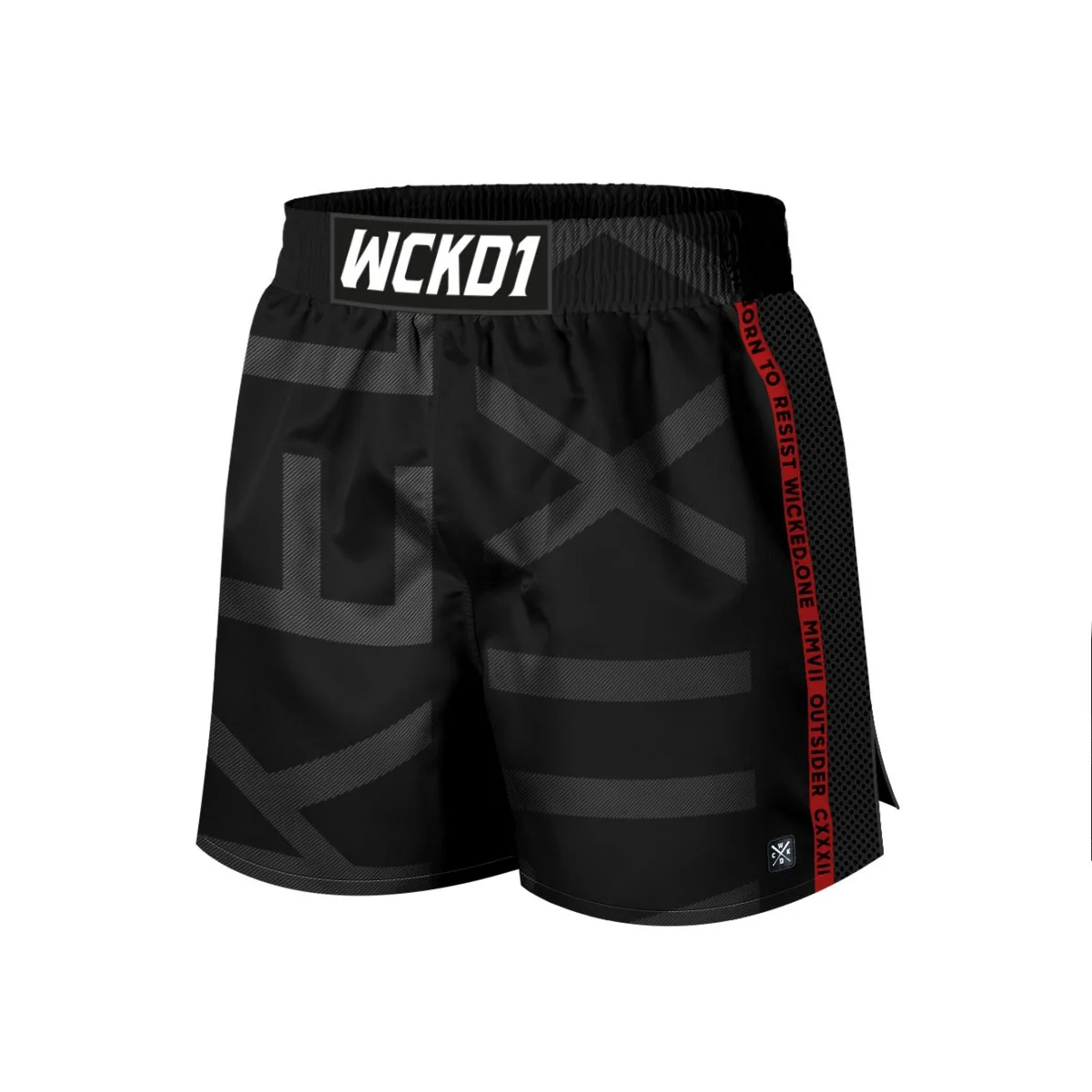Wicked One Short MMA Right Noir Matériel sport cher Meilleur rapport qualité prix