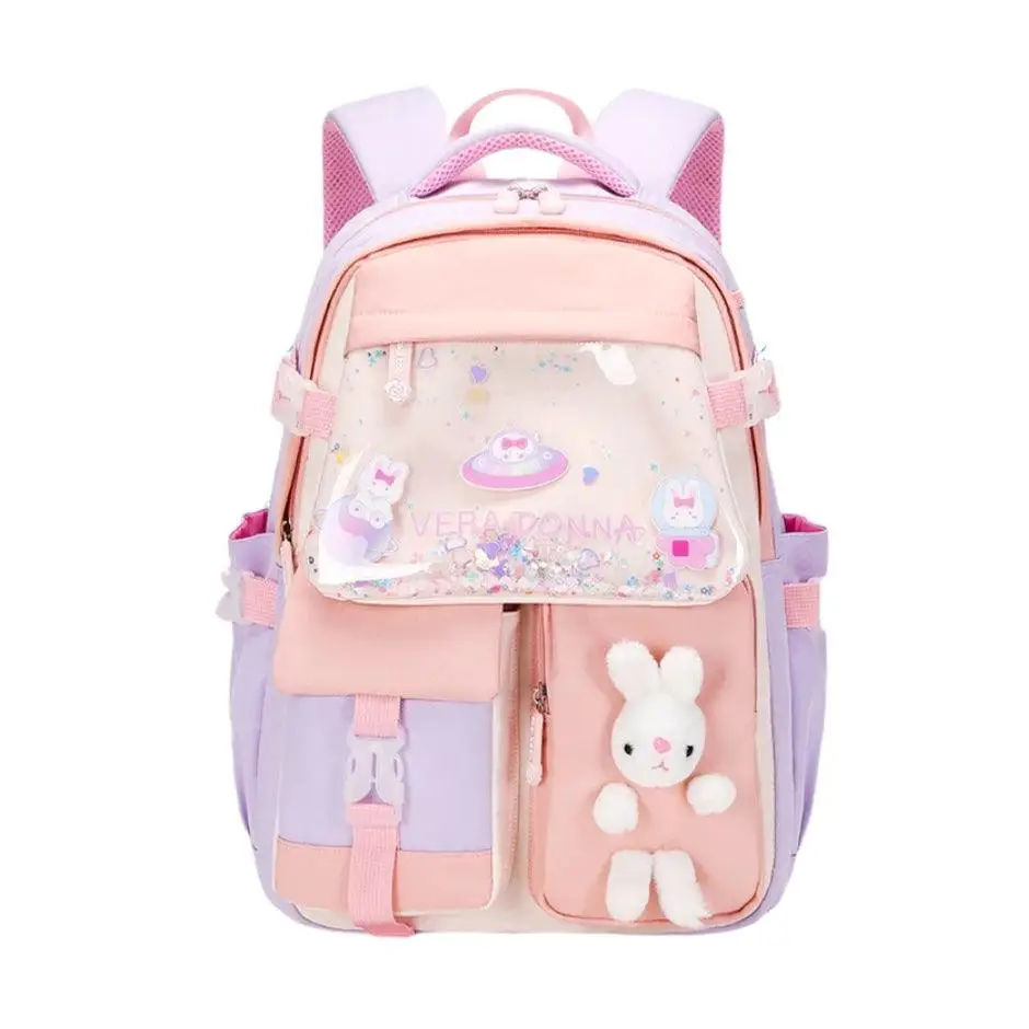 Sac à dos d'école pour enfants orthopédique - Boutique Bébé en Ligne : Soins, Jouets et Articles Maison Sac à dos scolaire 14l ligne basic caméléon. Intérieur 2 compartiments -  cm1/cm2 - Noir Rose clair - Fille - 0.00€ - Kiabi