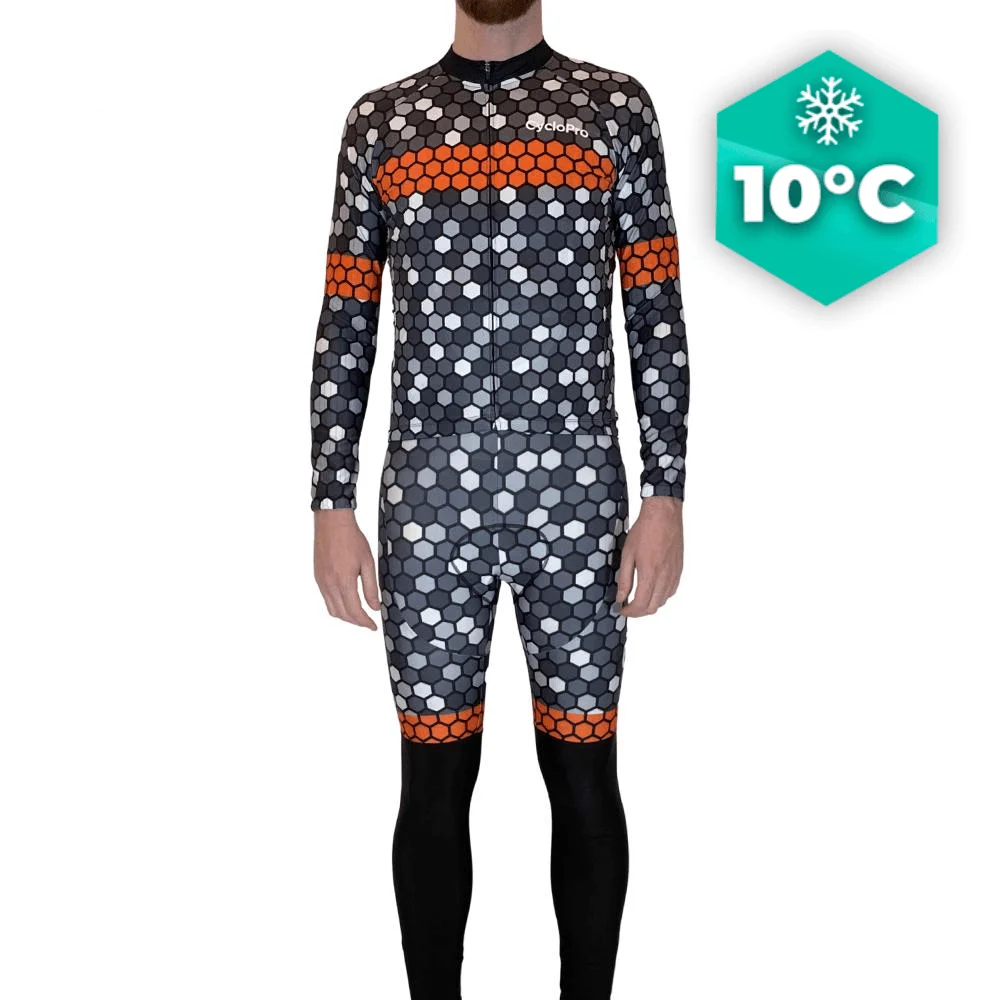 Tenue cycliste automne Orange Homme - Atmosphère+ - Tout pour Créer des Expériences Mémorables en Extérieur - {'count': 2, 'name': 'visibilité'}