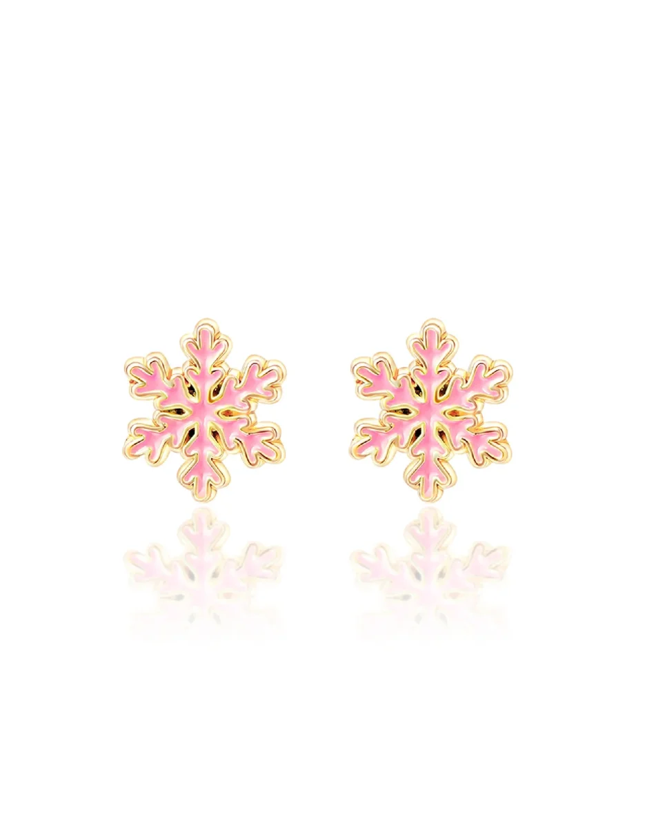Boucles oreilles émail magie flocon neige Girl Nation Boutique Maman Bébé Produits Essentiels Quotidien