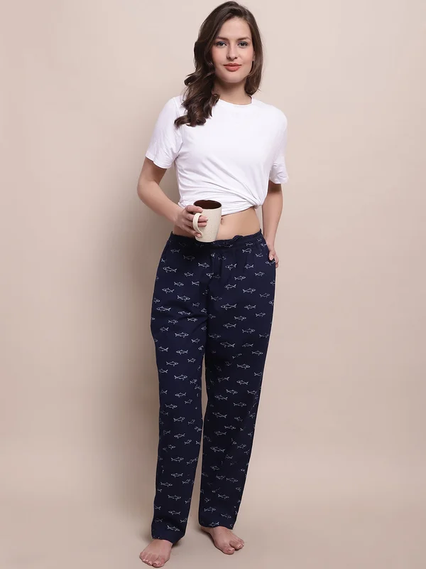 Shark Print Pyjama – Navy blue - Saldi Straordinari Aluminium – Offerte Speciali Disponibili Adesso