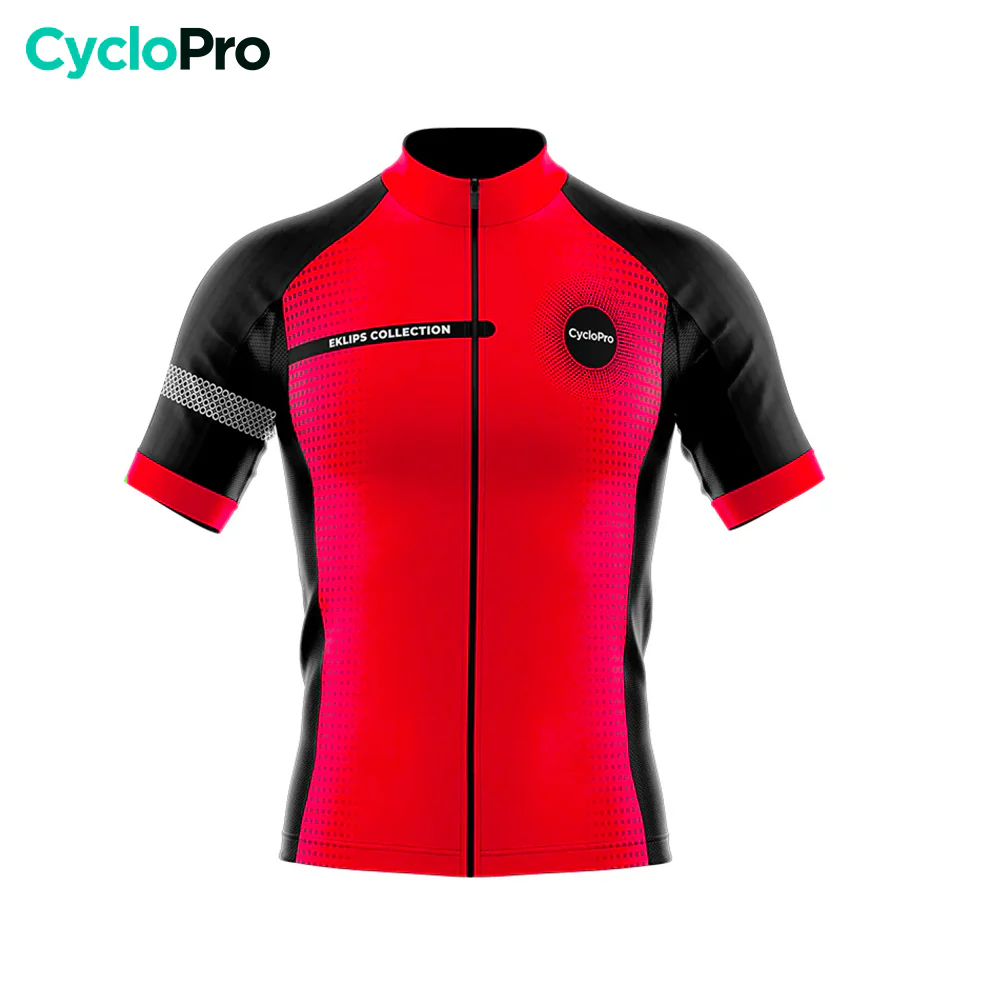 MAILLOT DE CYCLISME ROUGE - EKLIPS - DESTOCKAGE - Tout pour Créer des Expériences Mémorables en Extérieur - {'count': 1, 'name': 'of'}