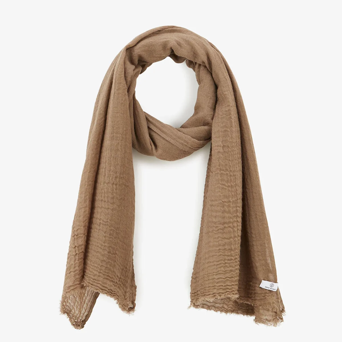 Écharpe fine en Kalidou laine gaufrée beige - E-shop mondial – Produits durables, modernes et accessibles partout