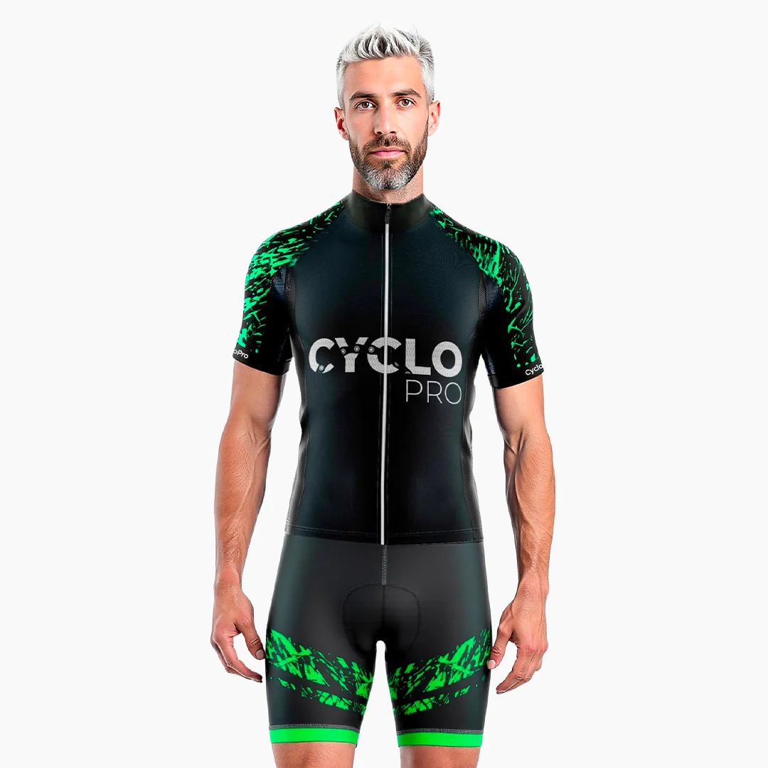 Tenue De Cyclisme Sportswear été Homme Verte - CYCLOPRO+ - Tout pour Créer des Expériences Mémorables en Extérieur
