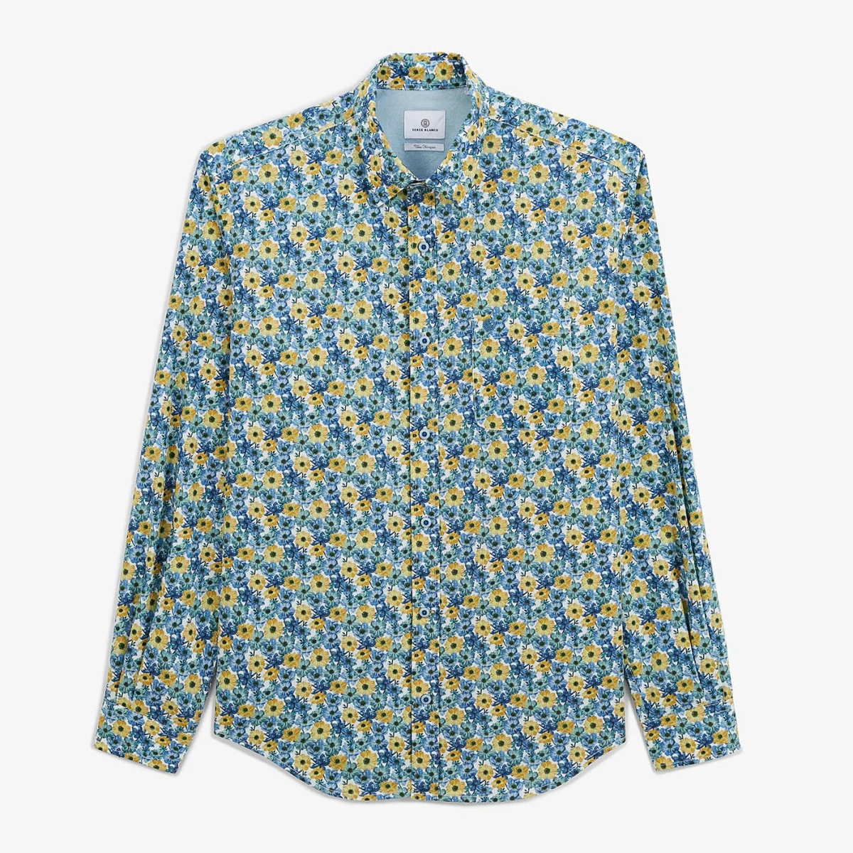 Chemise regular bleu aviateur imprimé bleuet - E-shop mondial – Produits durables, modernes et accessibles partout - blouson aviateur homme aviateur e-shop produit